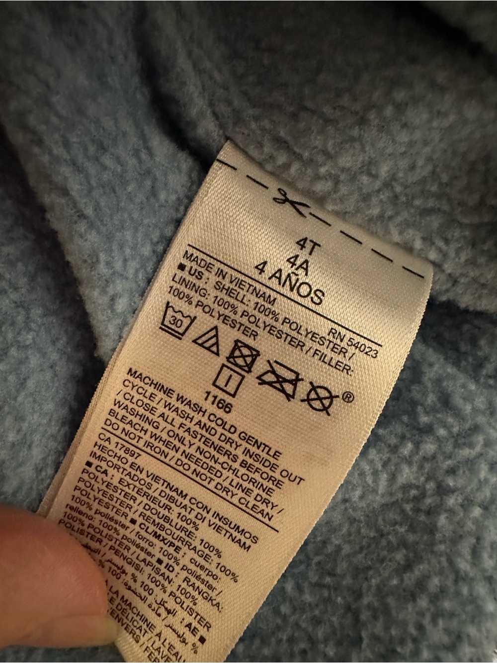 Kids Puffy Vest Metallic Blue Old Navy 4T - Picture 6 of 6
